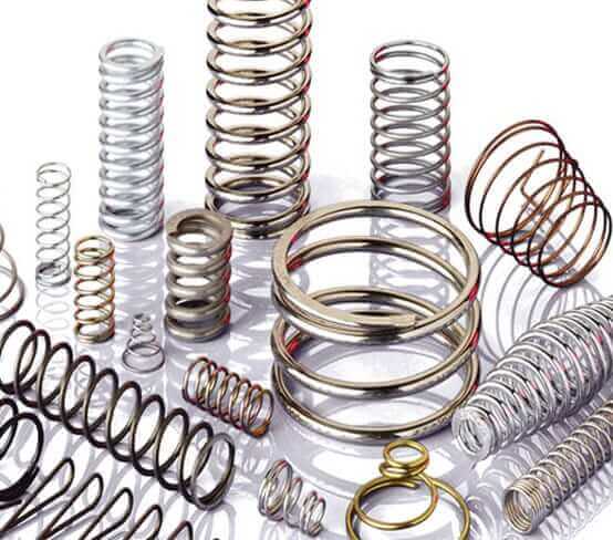 A group of different styles of compression springs